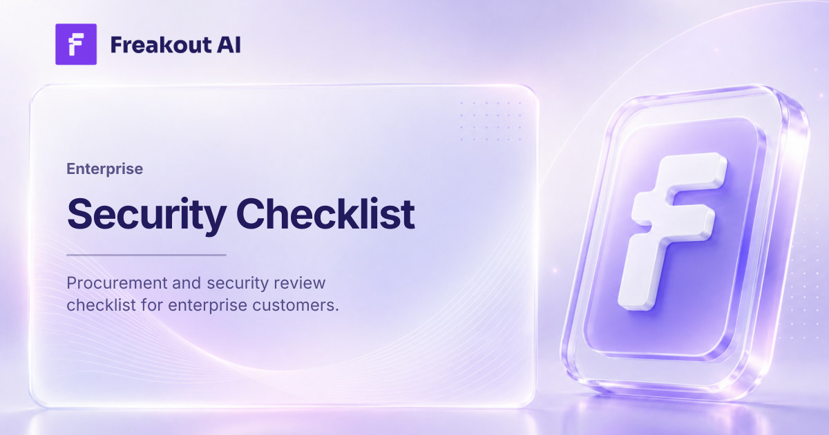 Security Checklist | Freakout Docs